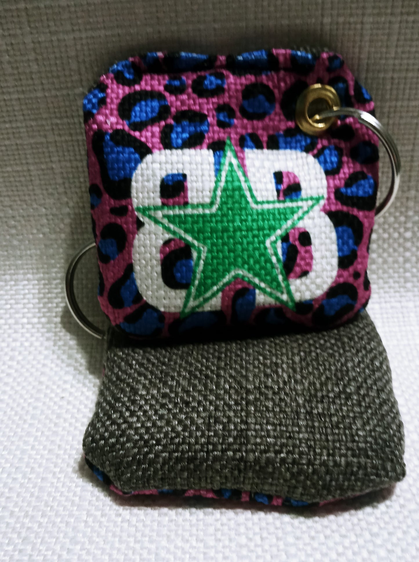 Cheetah Cornhole Bag Keychain