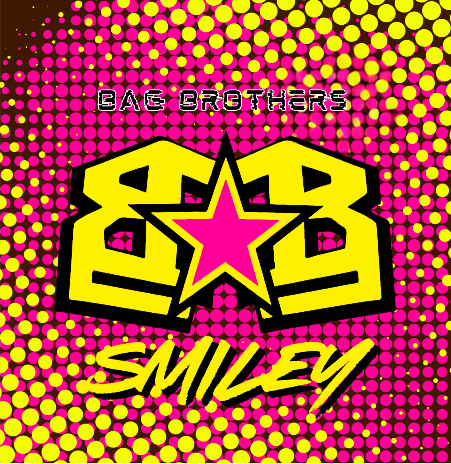 NON-STAMPED SMILEY CORNHOLE BAGS "PINK STAR"