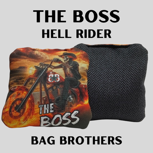 NON-STAMPED THE BOSS CORNHOLE BAGS "HELLRIDER"