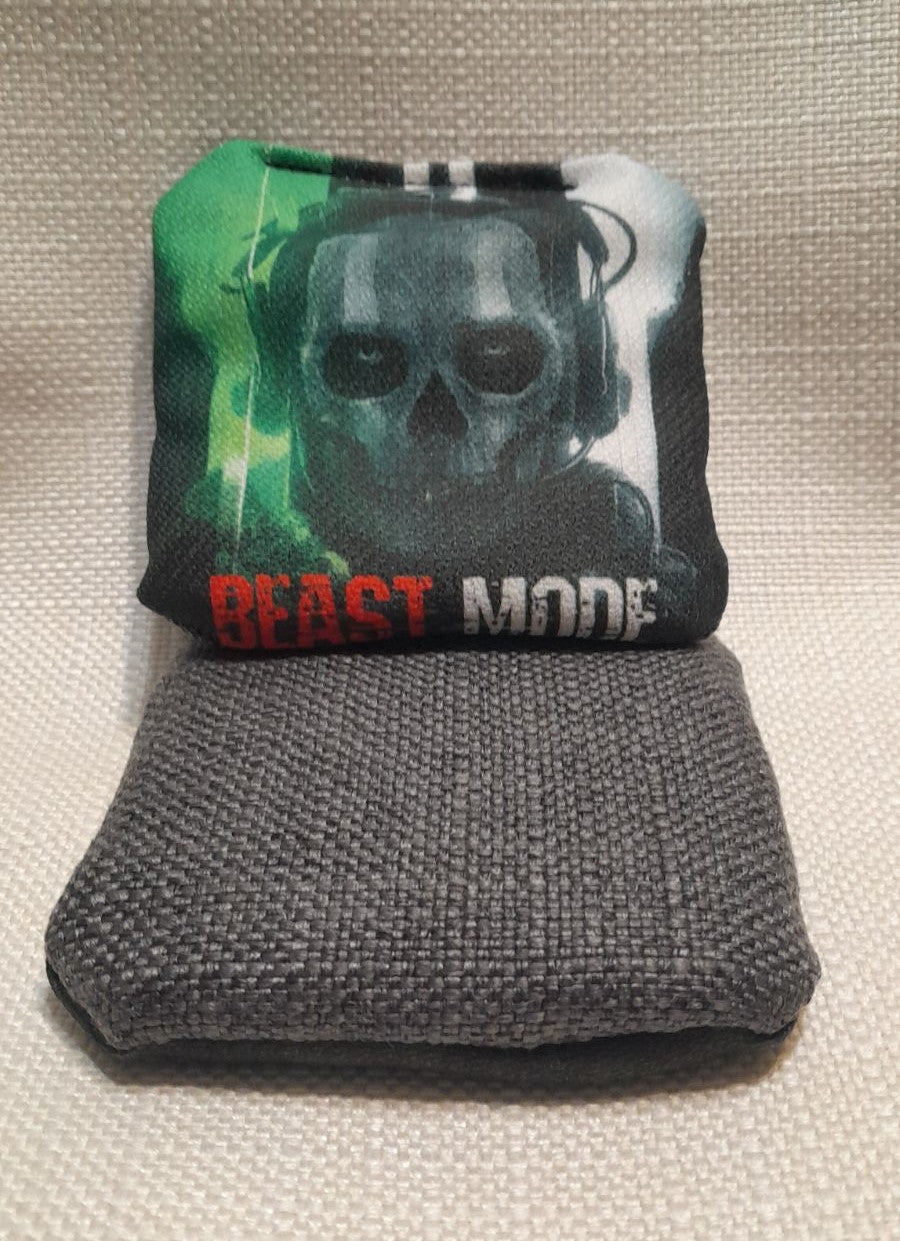 Beast Mode Mini Cornhole Bags front