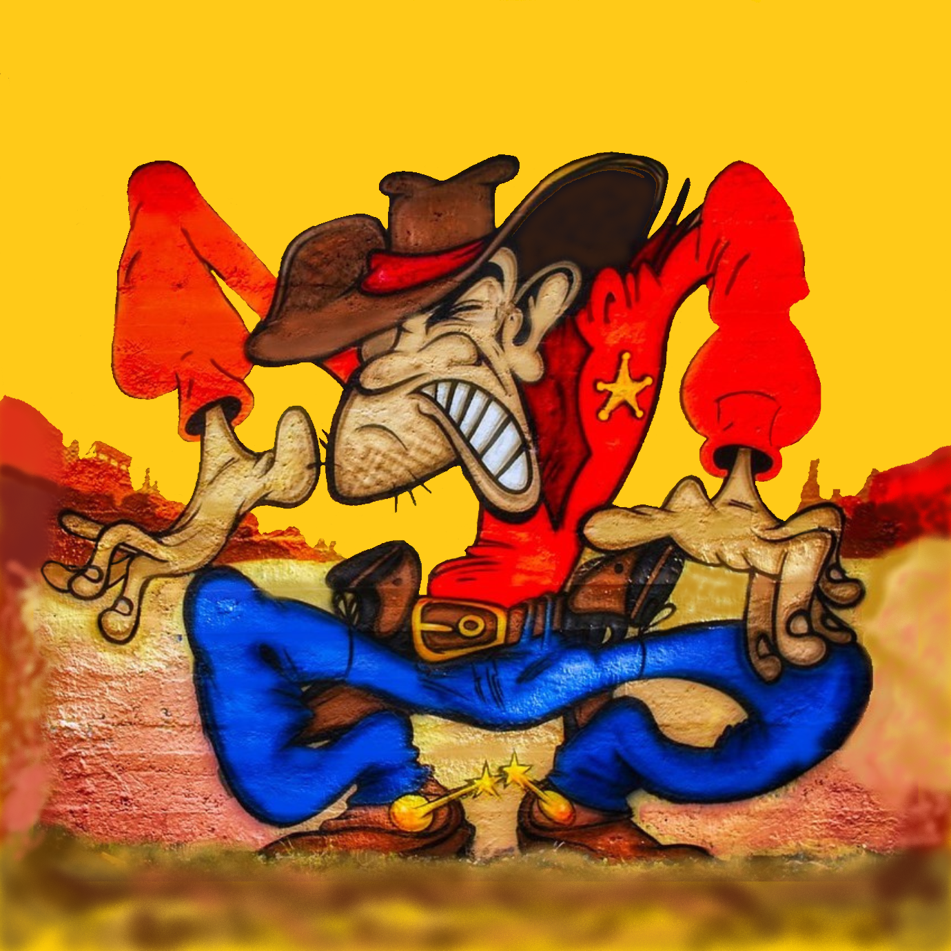 Cowboy Mini Cornhole Bag