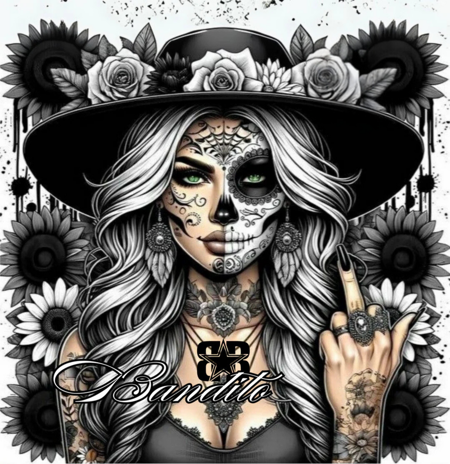 EL BANDITO SUGASKULL LADY CORNHOLE BAGS FRONT