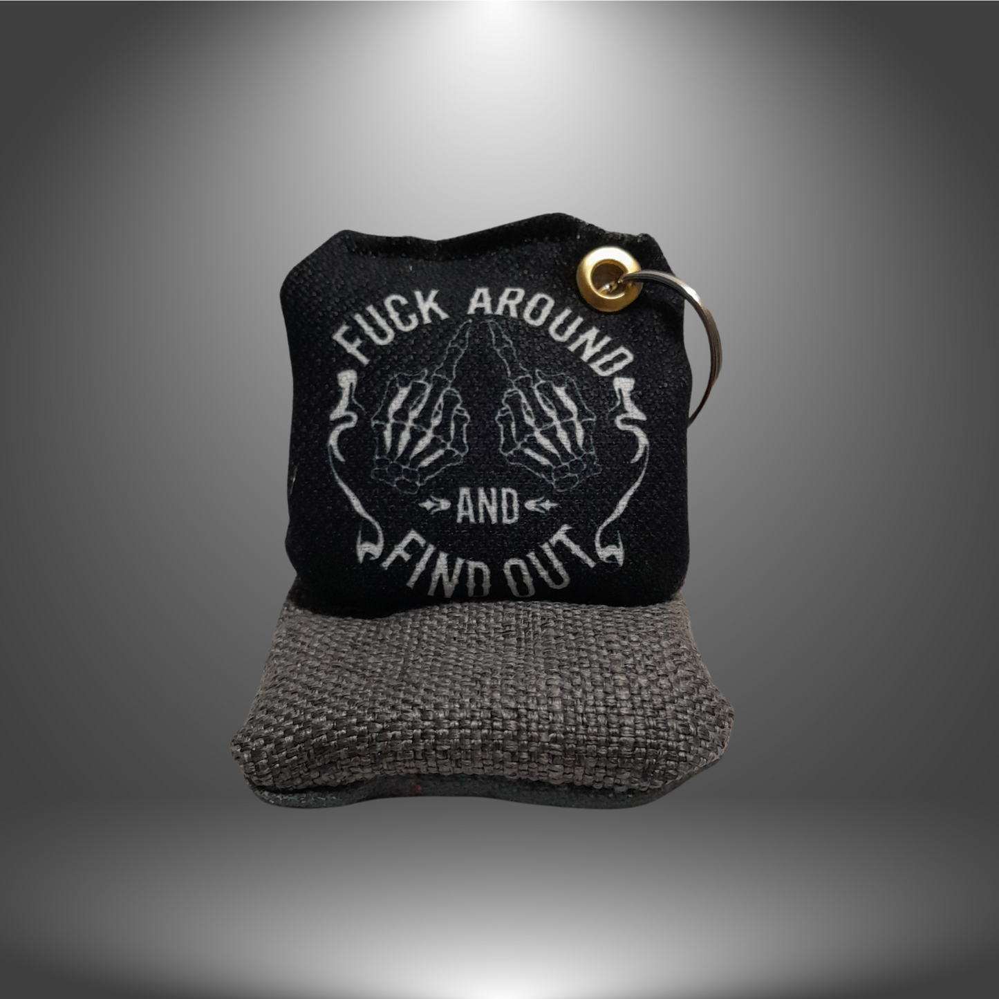 F*ck Around Cornhole Bag Keychain