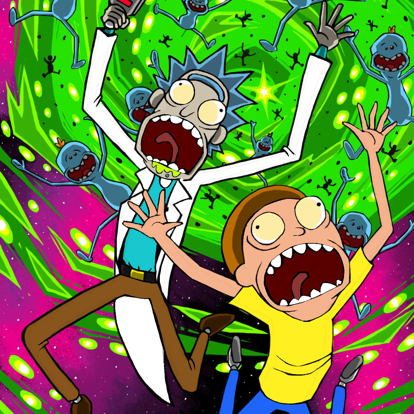 Rick and Morty Mini Cornhole Bag