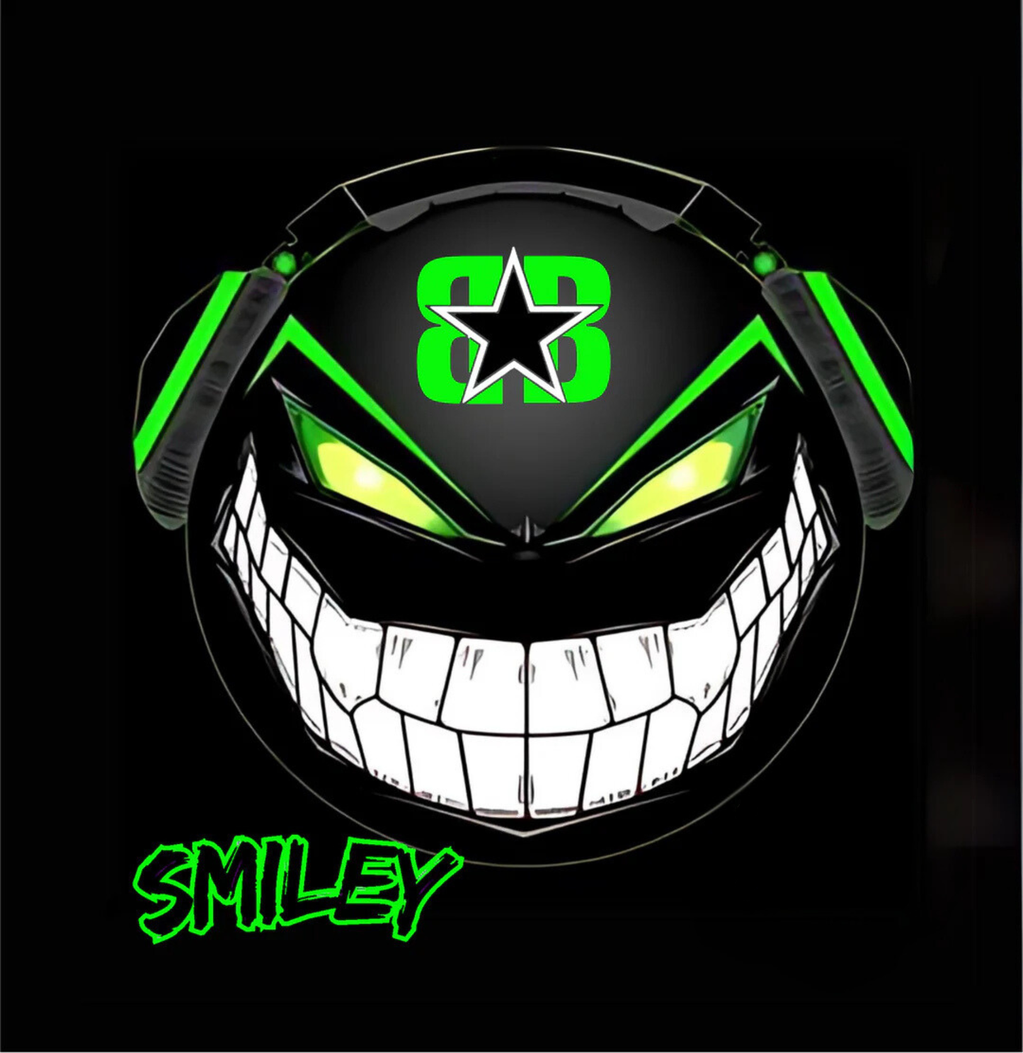 SMILEY HEADPHONES CORNHOLE BAGS FRONT