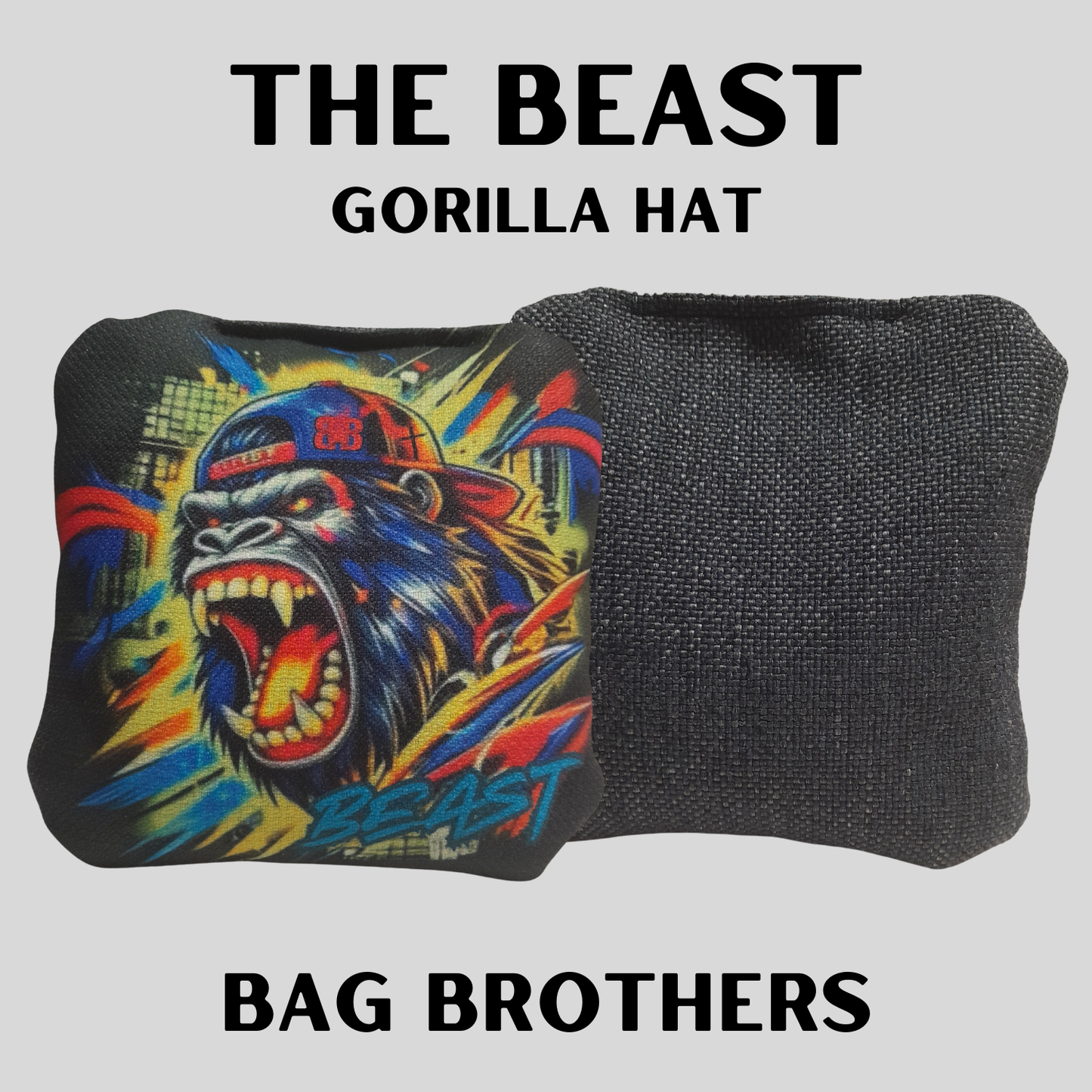 NON-STAMPED THE BEAST CORNHOLE BAGS "GORILLA HAT"