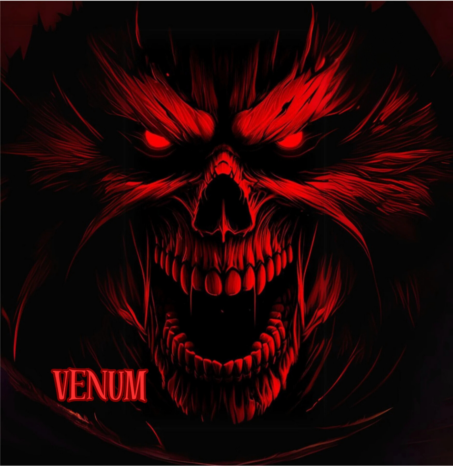 VENUM WOLF FACE CORNHOLE BAGS FRONT