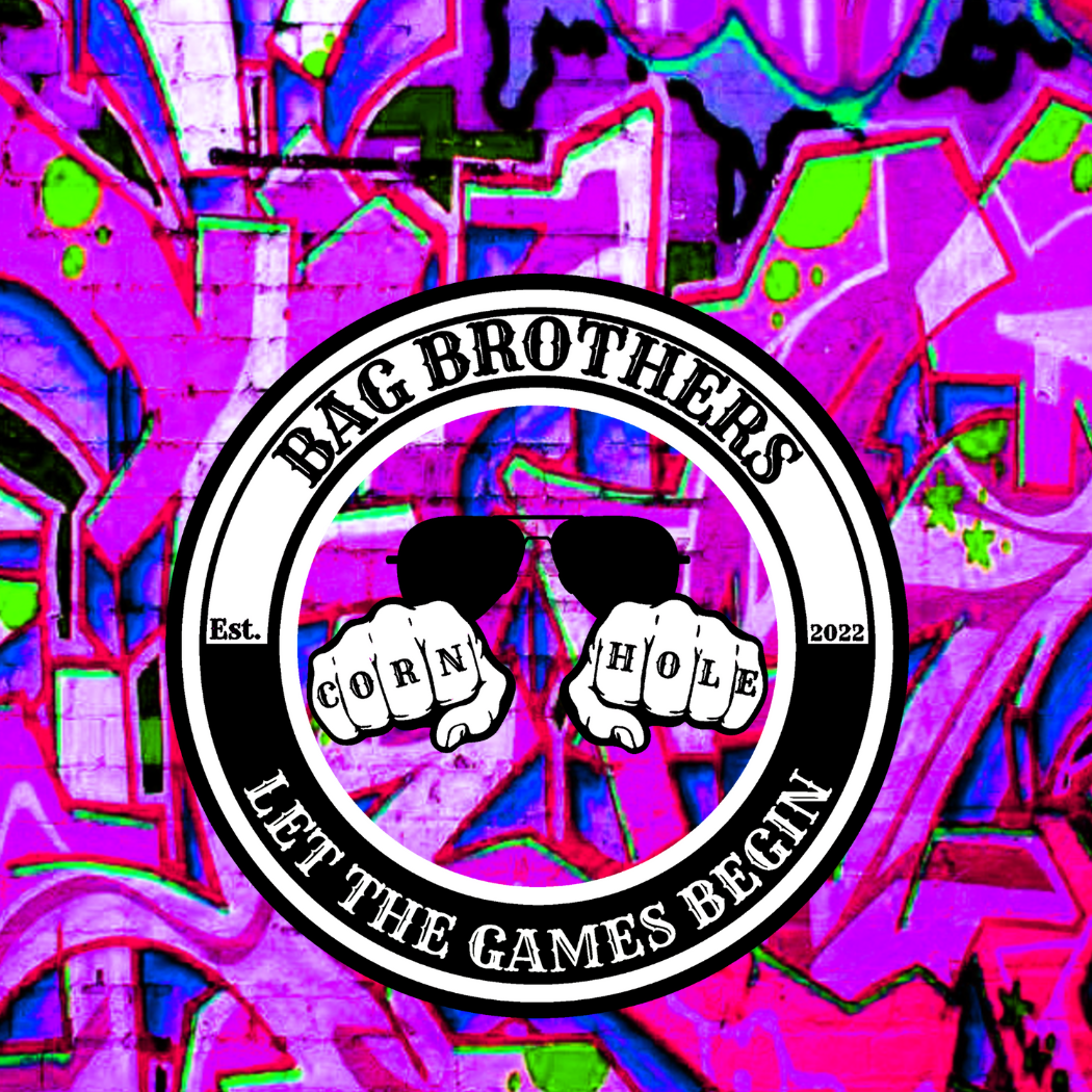 Bag Brothers Logo Graffiti Cornhole Bag Keychain