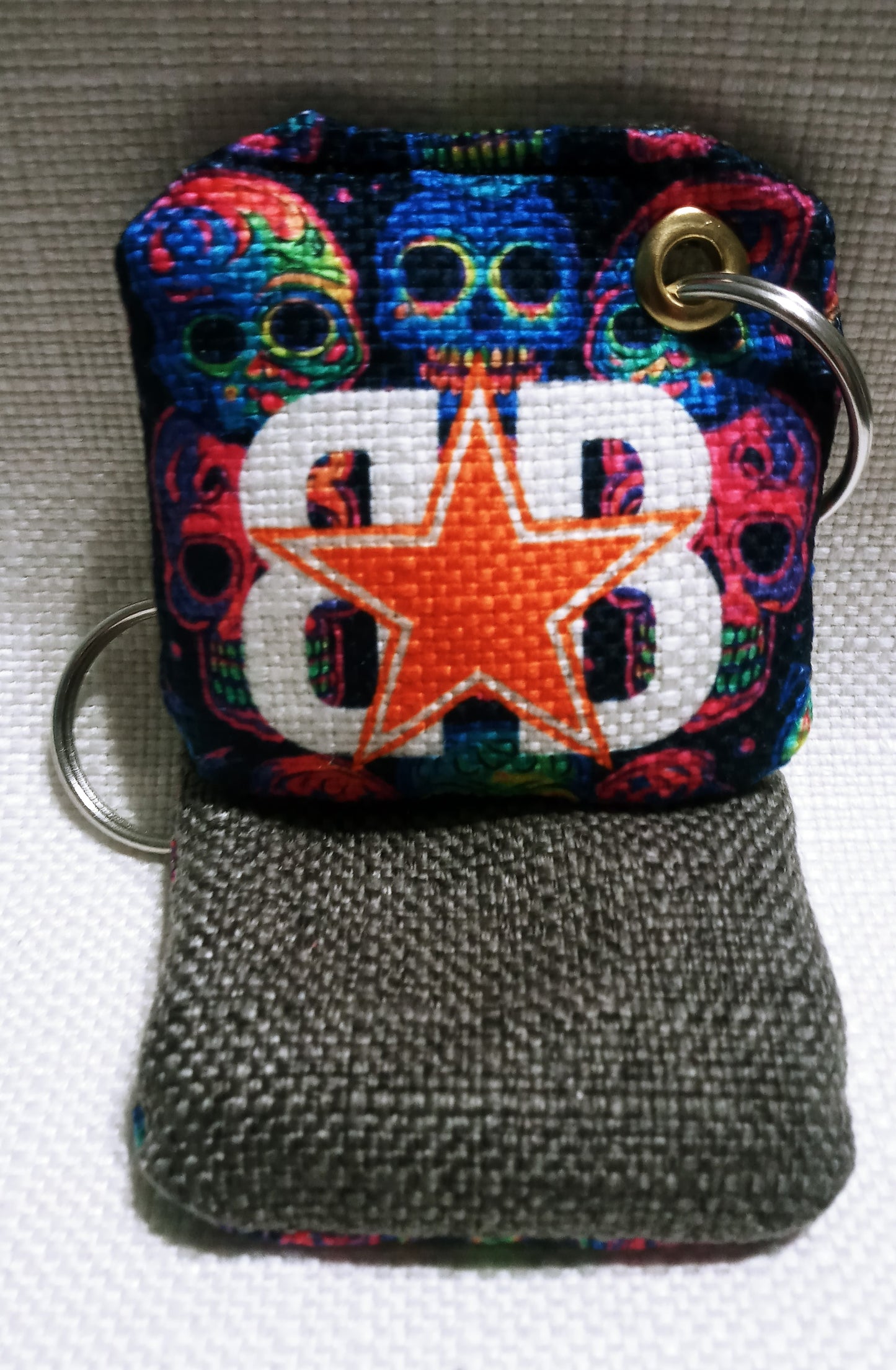 Skull BB Star Logo Keychain