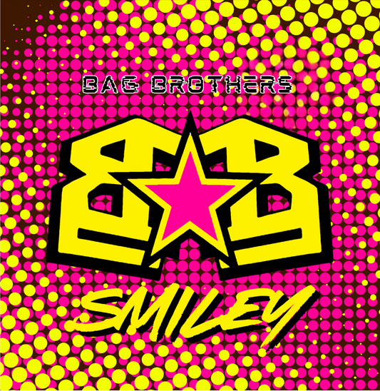 NON-STAMPED SMILEY CORNHOLE BAGS "PINK STAR"