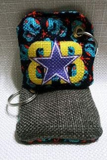 Skull BB Star Logo Keychain