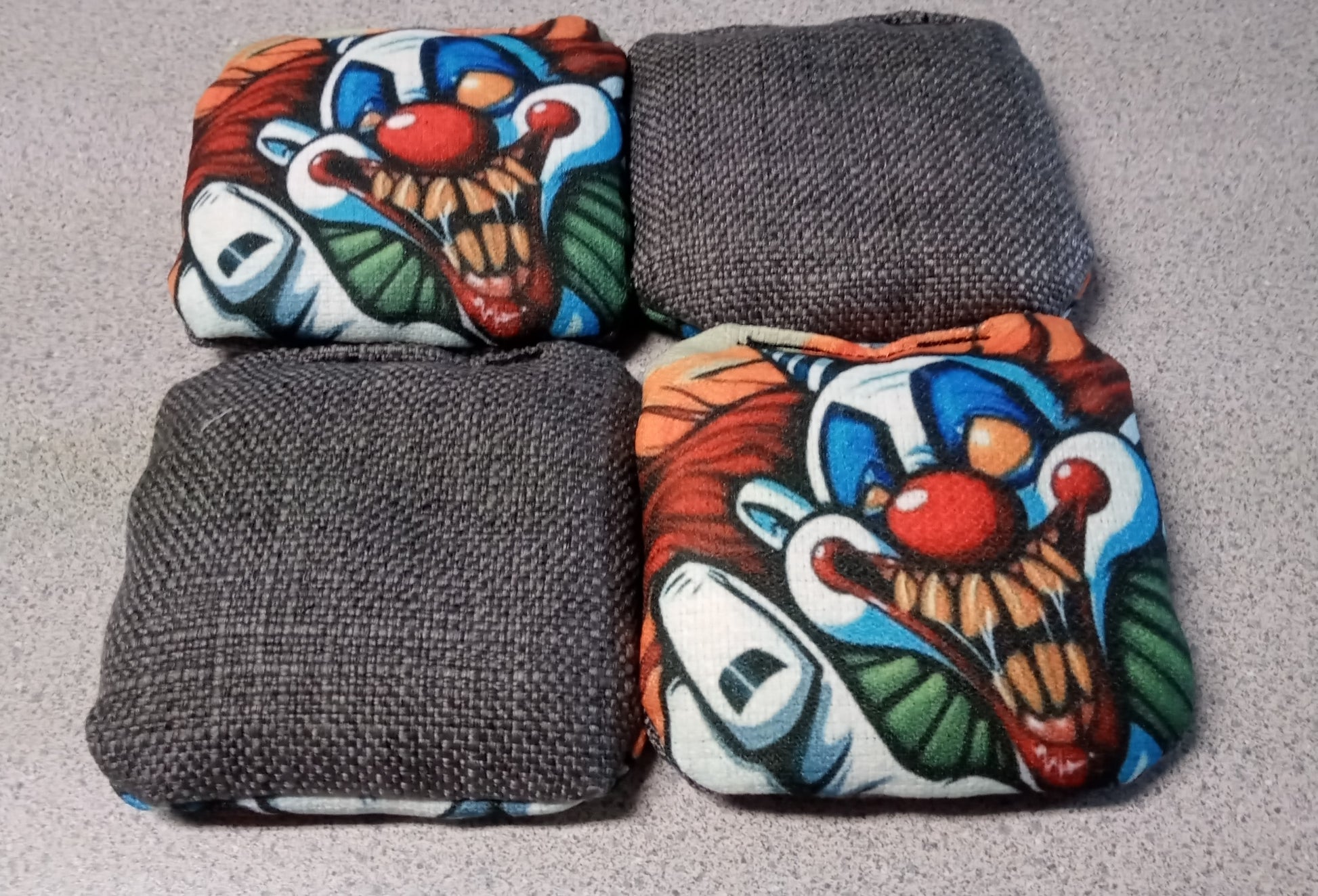 Evil Clown Mini Cornhole Bags back