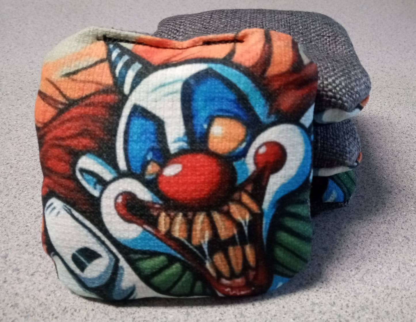 Evil Clown Mini Cornhole Bags front