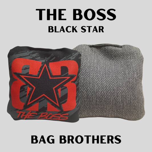 NON-STAMPED THE BOSS CORNHOLE BAGS "BLACK STAR"