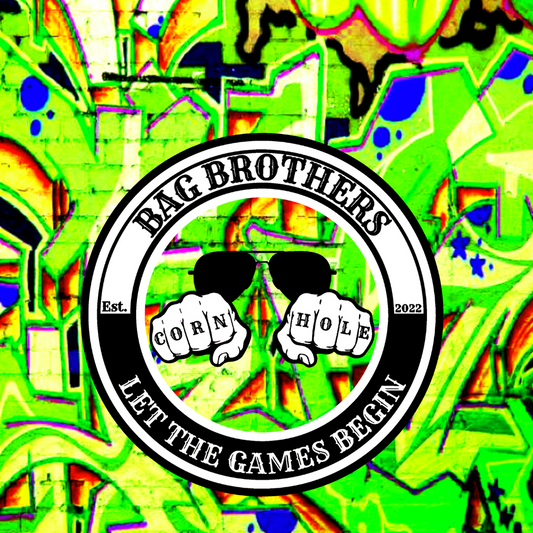 Bag Brothers Logo Graffiti Cornhole Bag Keychain